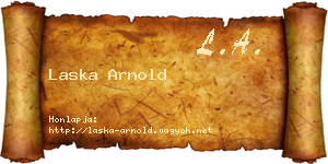 Laska Arnold névjegykártya